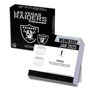 Las Vegas Raiders 2025 Daily Sports Calender with Trivia New in Box